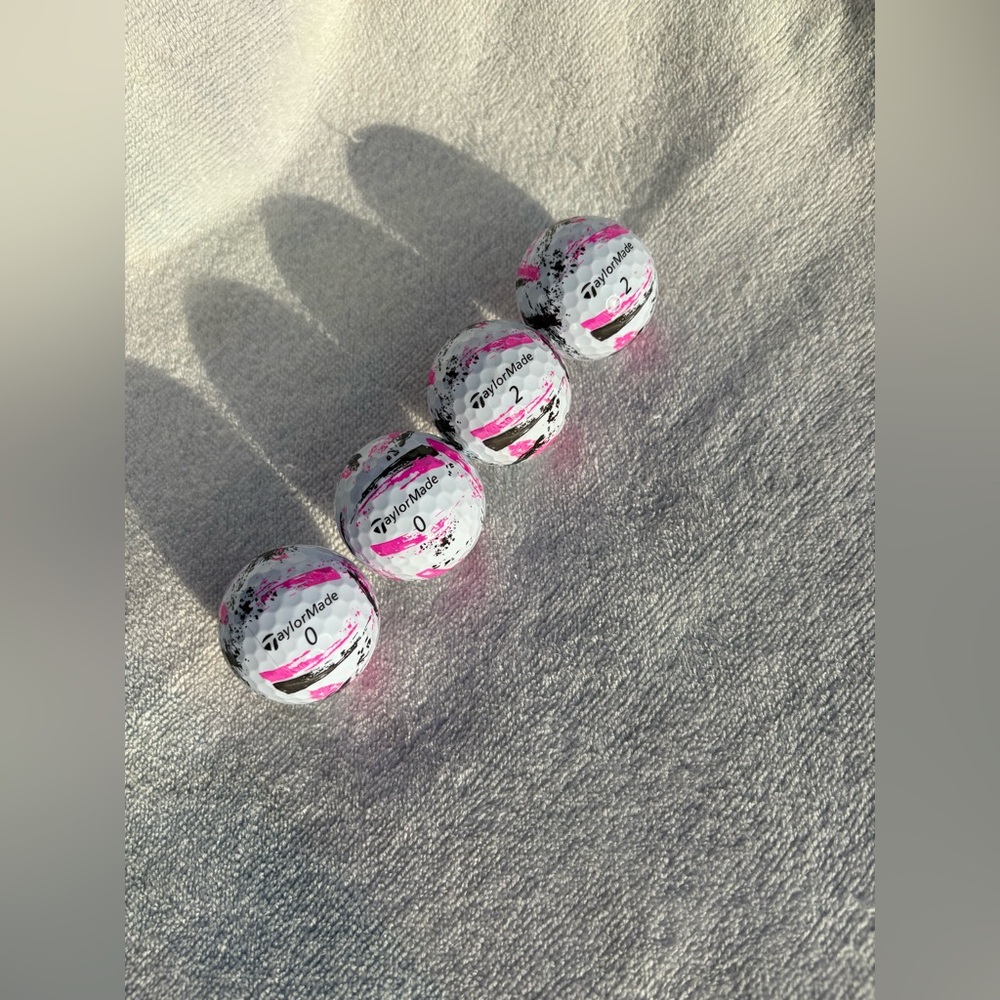 TaylorMade Speadsoft Pink Ink Gold Balls 0s, 2s